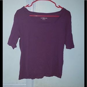 Capri sleeved purple top